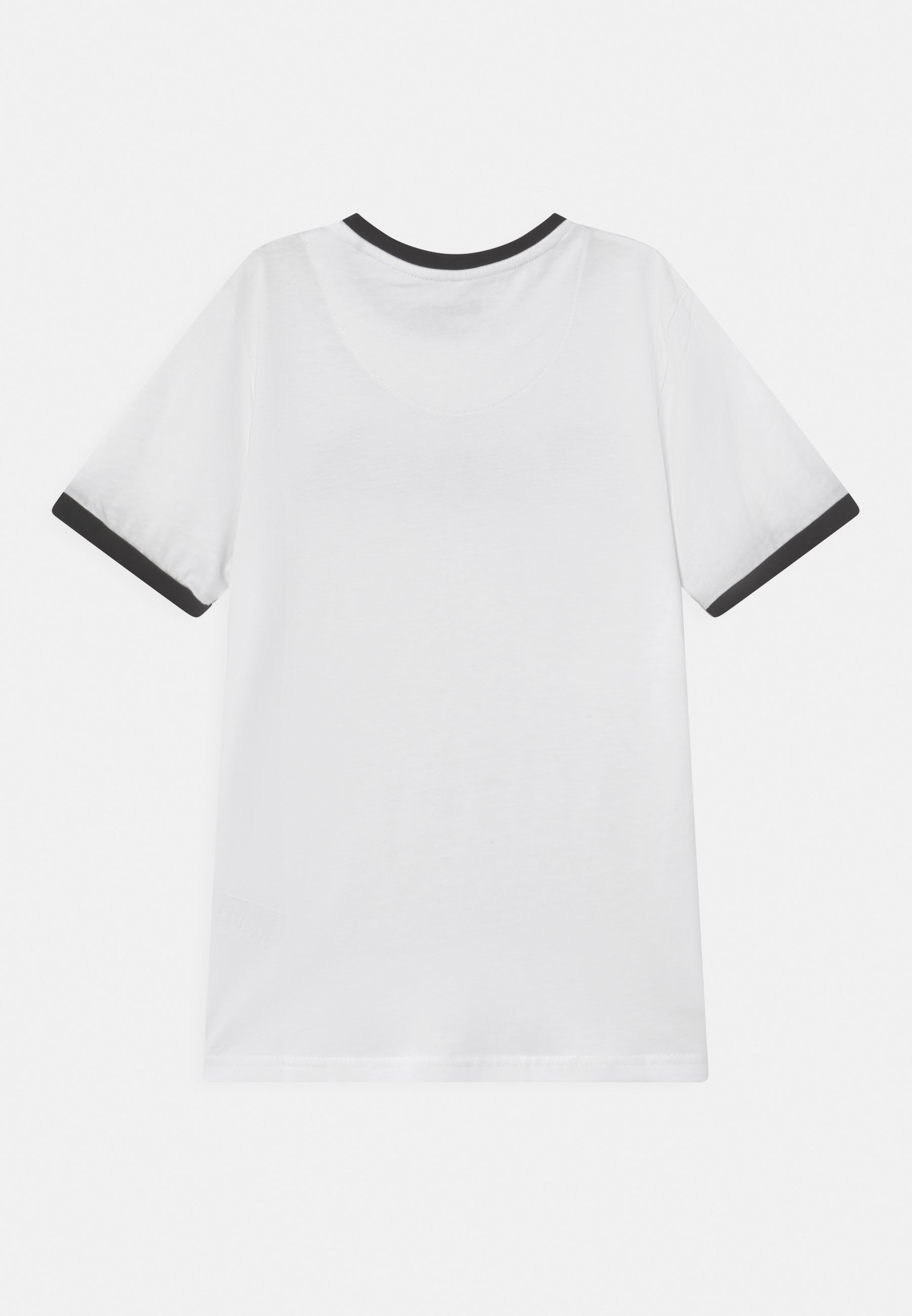white t shirt with black border