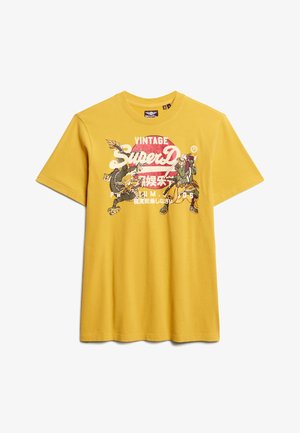 Superdry & Co, TOKYO GRAPHIC - T-shirts print - oil yellow