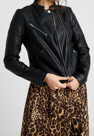 Veste en similicuir - black