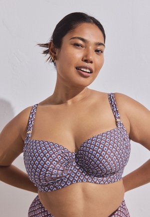 Next BIKINI TOP - Bikini-Top - chocolate brown geometric