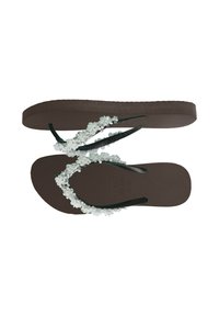 Uzurii PRECIOUS BLOOM  - T-bar sandals - coffee
