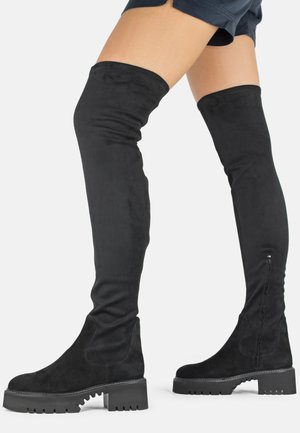 Overknee laarzen - scamosciato nero