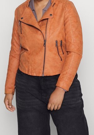 Imitatieleren jas - brown