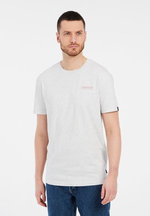 Basic T-shirt - white melange