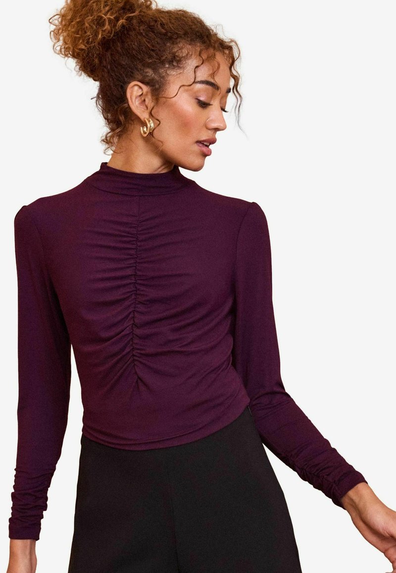 Love & Roses Top s dlouhým rukávem - ruched front