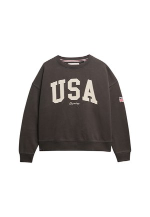 Superdry ATHLETIC ESSENTIALS RELAXED CREW - Sweatshirt - charcoal