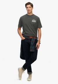 Superdry & Co RECORD LABEL - T-shirts print - washed black