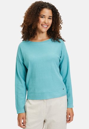 MIT STRUKTUR - Strickpullover - light turquiose melange