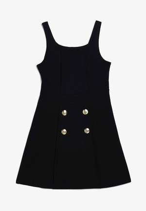GOLD BUTTON PINAFORE - Robe de jour - black