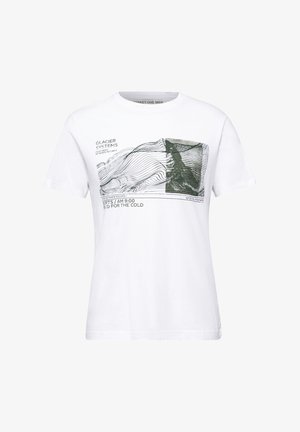 Street One MEN, BASIC MIT FRONT - T-shirt con stampa - weiß