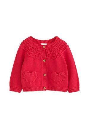 Next, REGULAR FIT - BABY HEART POCKET BUTTON THROUGH CARDIGAN  . - Strickjacke - red heart crochet pocket