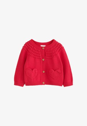 Next, REGULAR FIT - BABY HEART POCKET BUTTON THROUGH CARDIGAN . - Strickjacke - red heart crochet pocket