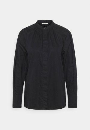 BLOUSE LONG SLEEVE STAND UP COLLAR - Blouse - black