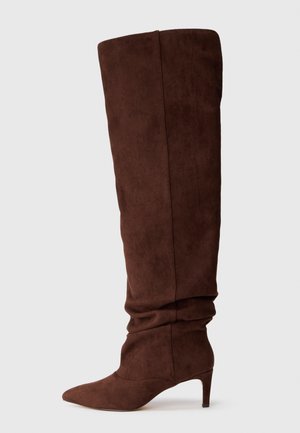 STASSI - Overknee laarzen - chocolate