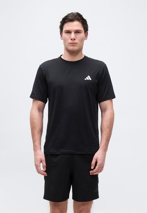 WORKOUT ESSENTIALS - Spordi T-särk - black