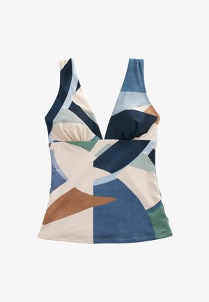 Next PLUNGE TUMMY CONTROL - Bikini augšdaļa - blue abstract