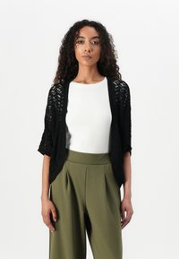 TOM TAILOR - SHORT BOLERO - Kardigán - deep black Miniatűr kép 1