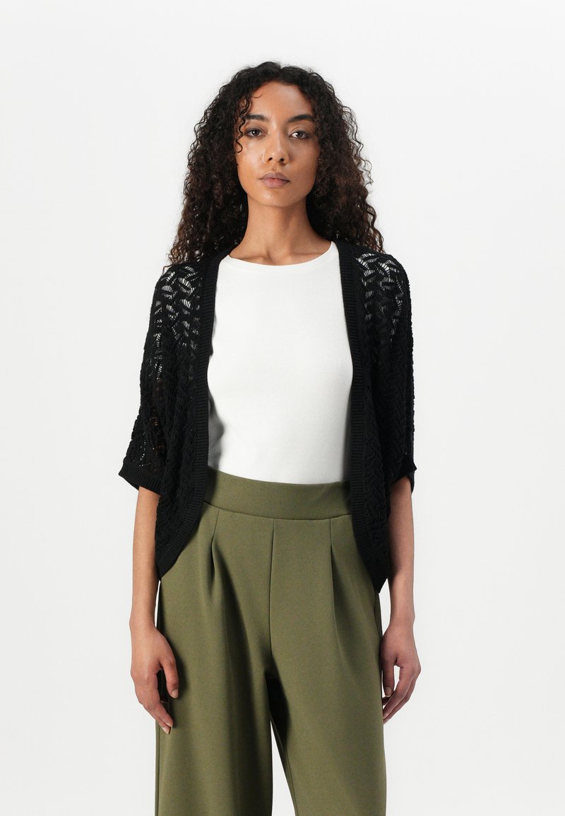TOM TAILOR - SHORT BOLERO - Kardigán - deep black, Nagyítás