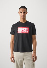 Diesel ADJUST - T-shirt con stampa - black
