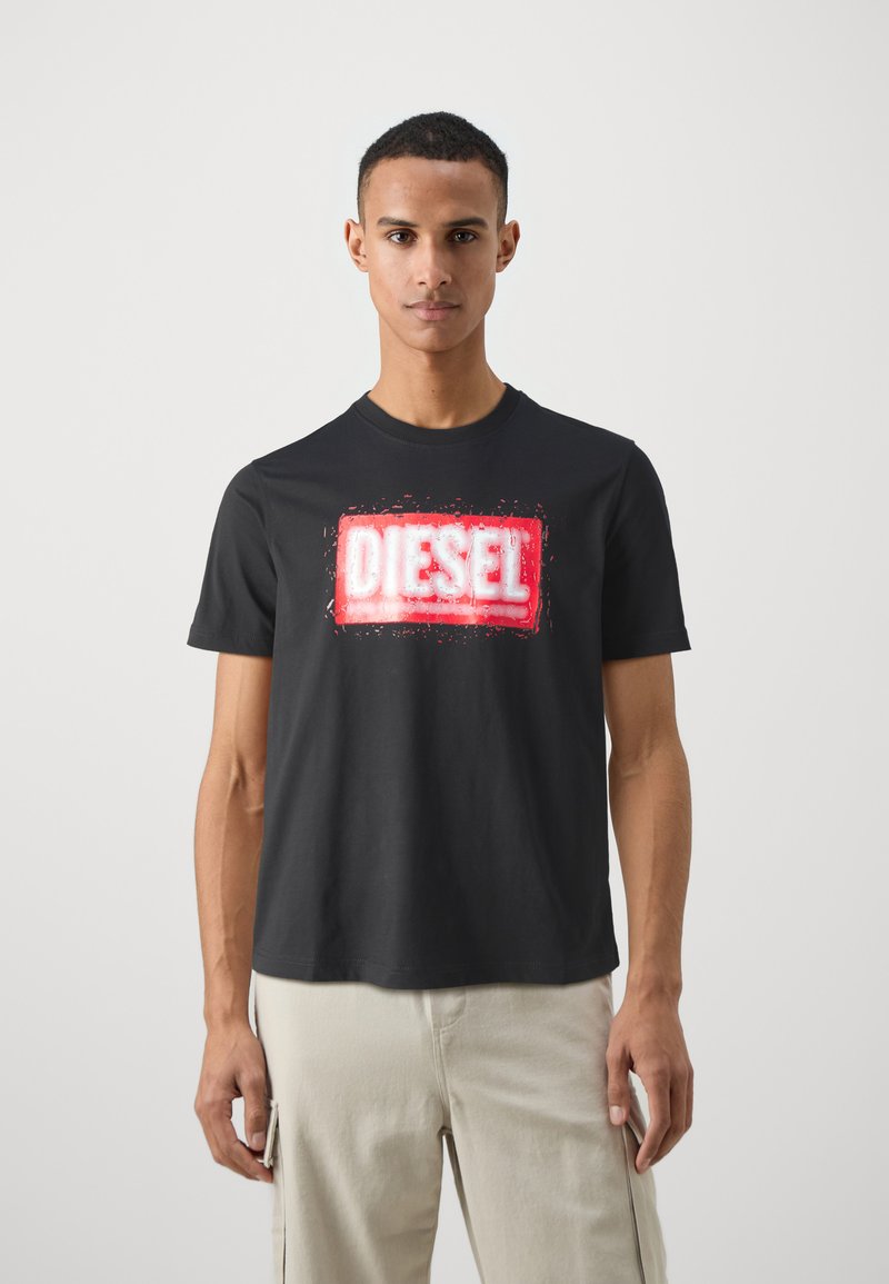 Diesel ADJUST - T-shirt con stampa - black