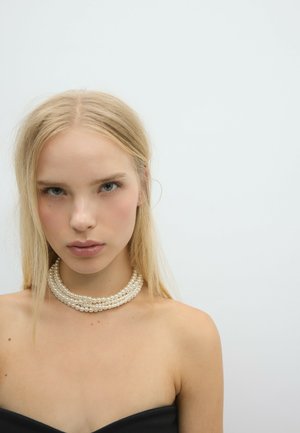 Stradivarius, FAUX PEARL CHOKER - Náhrdelník - gold-coloured