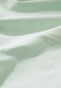 Tela verde claro con una textura suave, que muestra pliegues sutiles y un patrón tenue. El material parece ligero y suave.