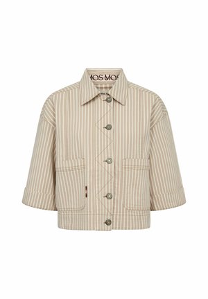 Mos Mosh, MMREINE STRIPE JACKET - Kevyt takki - doeskin