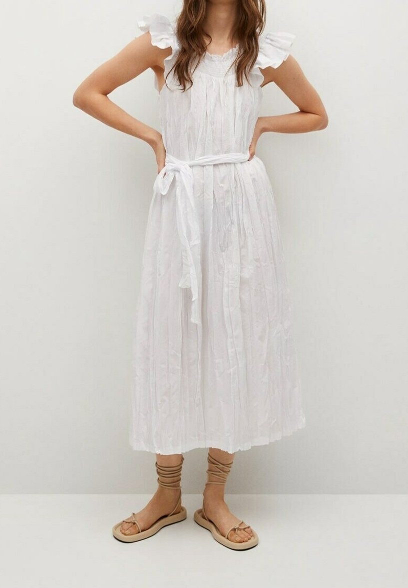 knee length dresses for ladies Leona Midi Dress in Ivory