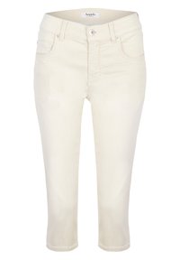 Angels ANACAPRI  MIT KONTRASTNÃ¤HTEN - Shorts di jeans - beige