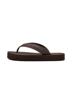 OYSHO, TEXTURED PLATFORM BEACH SANDALS - Obuća za bazen - dark brown