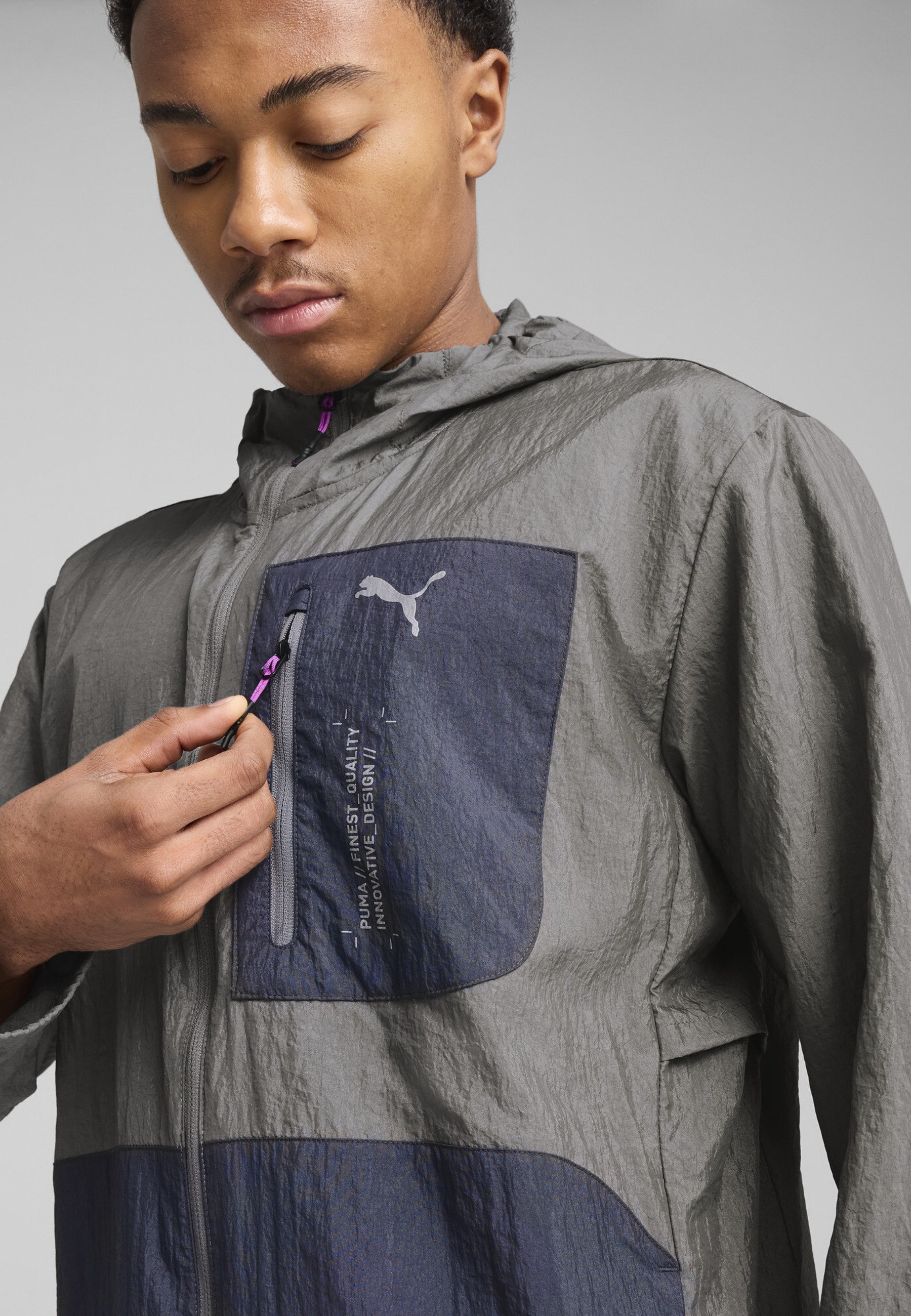 Puma SEASONS WINDCELL - Windjack - cast iron/grijs - Zalando.nl