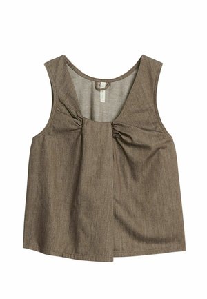 kay/day, DENIM TANK TOP - Blouse - brown mélange