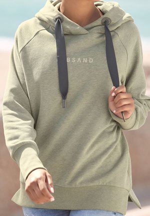 Elbsand, Sweat à capuche - mottled green