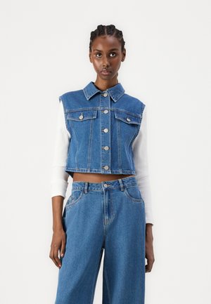 NMROBIE REGULAR CROP  - Veste sans manches - medium blue denim
