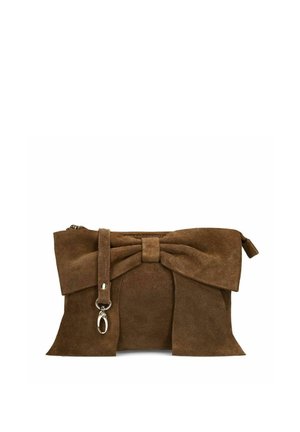 MIT SCHLEIFE - Clutch - braun