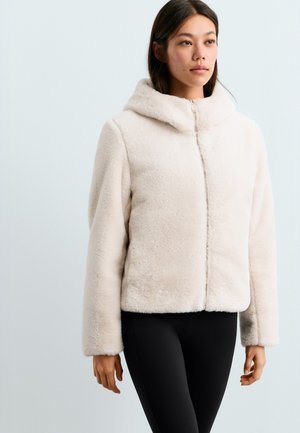 OYSHO, FELLEX® AEROGEL REVERSIBLE FAUX-FUR-EFFECT PADDED JACKET - Veste d'hiver - pale taupe