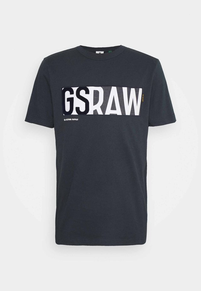 GS RAW DENIM LOGO + R T S\S - T-shirt imprimé - legion blue
