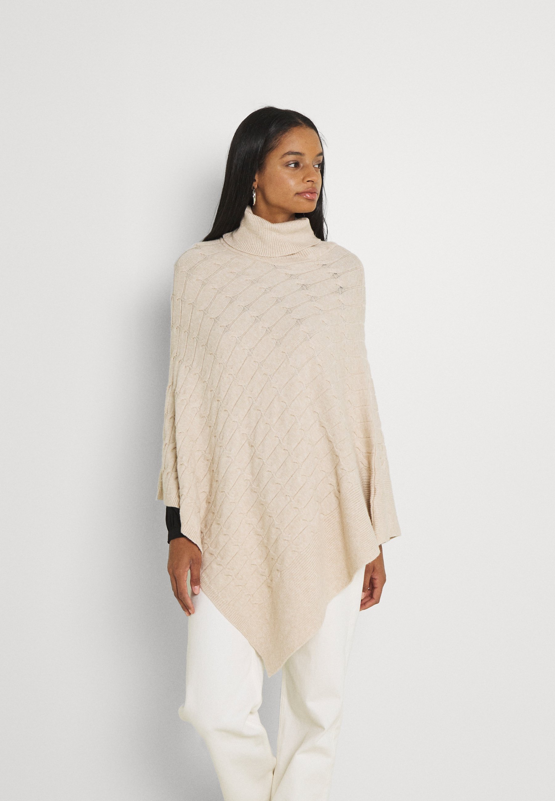 Women RUBY CABLE KNIT PONCHO - Cape Women RUBY CABLE KNIT PONCHO - Cape