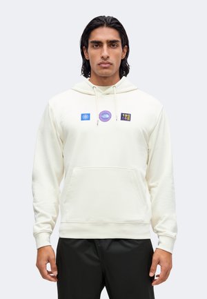 The North Face, EXPLORER BADGES RELAXED HOODIE GRAPHIC UNISEX - Φούτερ με κουκούλα - white dune