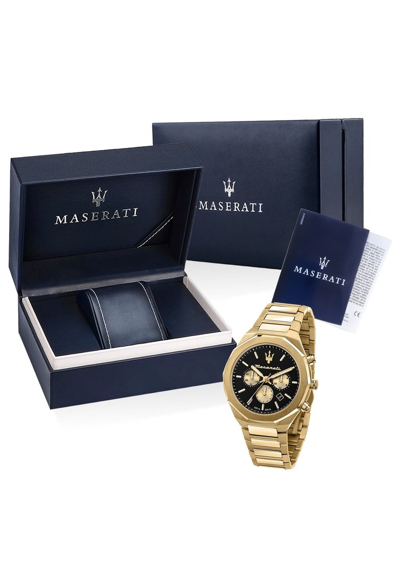 Herren Analoguhren | Maserati STILE Chronograph gold/ blau/goldfarben - WV55651 Herren Analoguhren | Maserati STILE Chronograph gold/ blau/goldfarben - WV55651