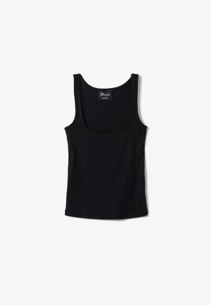 UTOPJA, BLACK SQUARE-NECK TANK TOP - Top - black