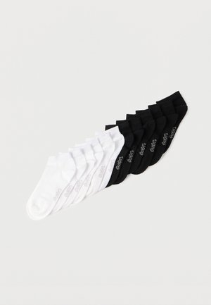 6 PACK UNISEX - Trainer socks - black/white