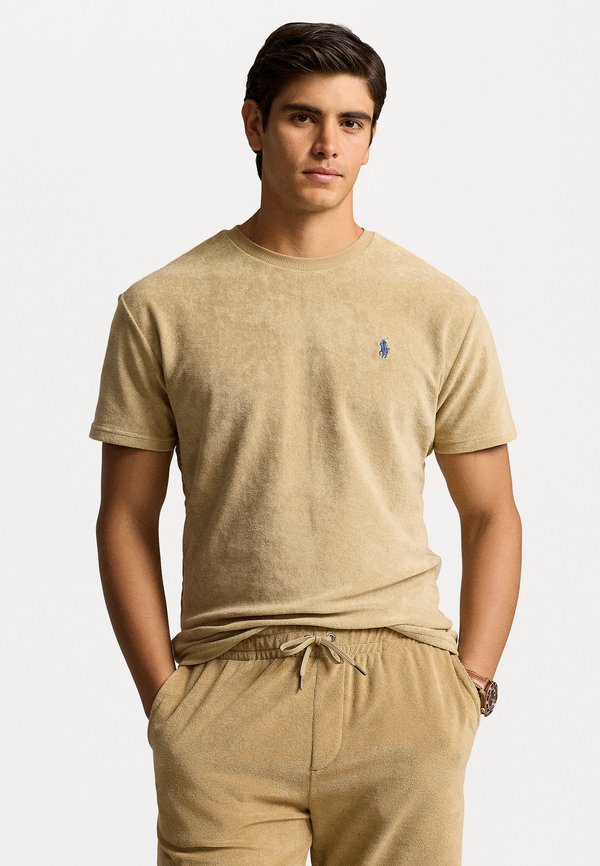 CLASSIC FIT TERRY T-SHIRT - Basic T-shirt - coastal beige