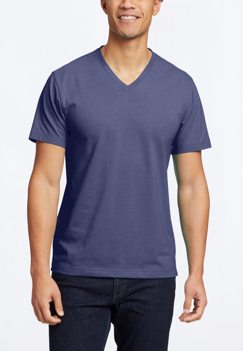 Eddie Bauer LEGEND WASH PRO V NECK - T-Shirt basic - dämmerungsblau ...
