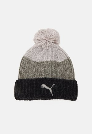 POM BEANIE - Huer - black/gray