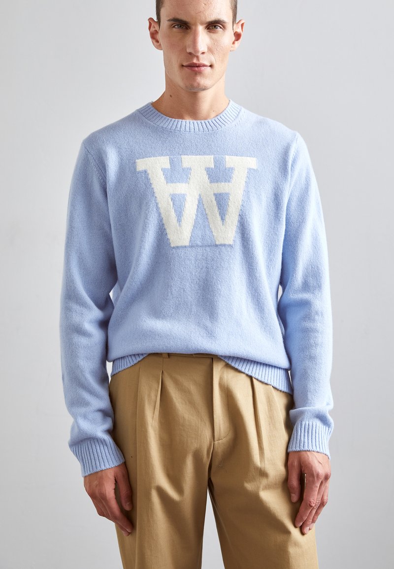 Next COSY V-NECK KNITTED JUMPER - Jersey De Punto - Blue/azul