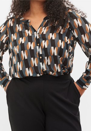 Blouse - mottled dark green