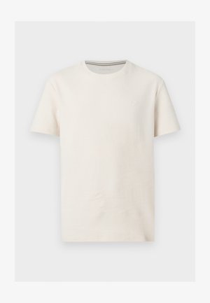 Pier One, TEXTURED FABRIC SHORT SLEEVES T-SHIRT - T-Shirt basic - whitecap grey