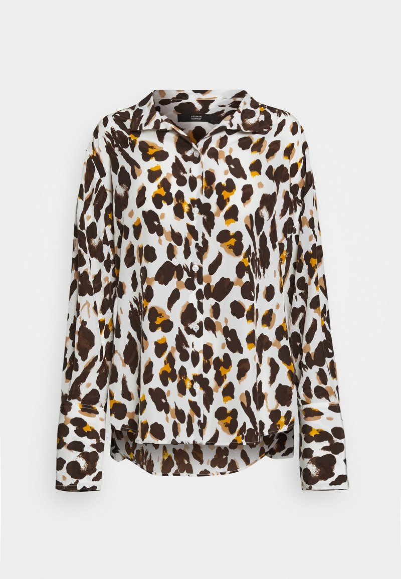 Chemisier Chic Soie Taupe Steffen Schraut Taille 36 - Occasion Très Bon état, Fermeture éclaire
