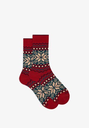 Gallo WITH DECORATIVE CHRISTMAS MOTIF - Socken - mattone